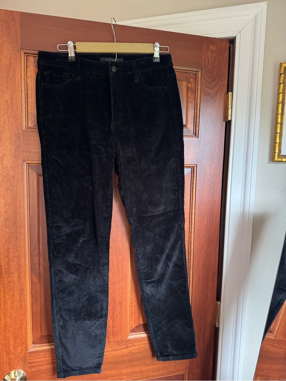 Flying Monkey Men's Black Corduroy Pants - Slim Straight